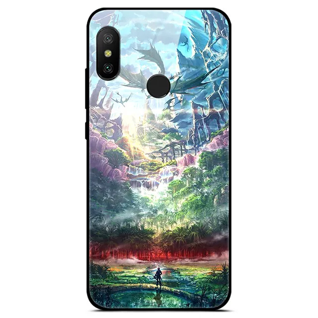 36 Для Xiaomi mi A2 Lite чехол для mi A2 Lite чехол из закаленного стекла силиконовый бампер задняя крышка для Xiaomi mi A2 чехол mi A2 Lite - Цвет: 36