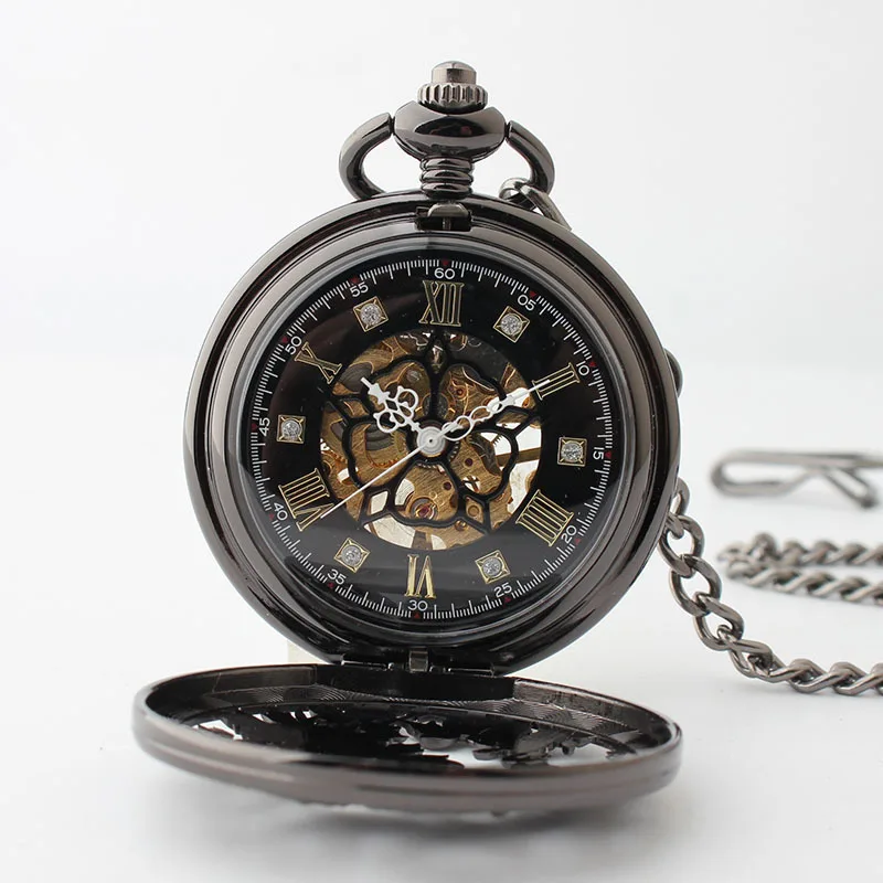 

Genuine Product Mechanical Pocket Watch Large Size Vintage Pocket Watch Middle School Students Organic Glass Mirror Flip Pocket