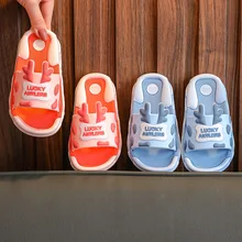 

Children's Slippers Summer Autumn Winter Girl Flip Flops Kids Baby Boy Animal Prints Anti Slip Home Cartoon Bathroom Shoes TTX41