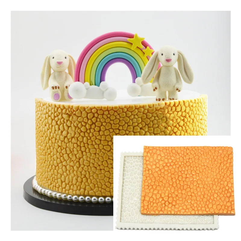 New Ceramic Tile Jewelry Crystal Lace Mat Fondant Cake Silicone Mold Birthday Wedding Decoration DIY Cake Decorating Tools