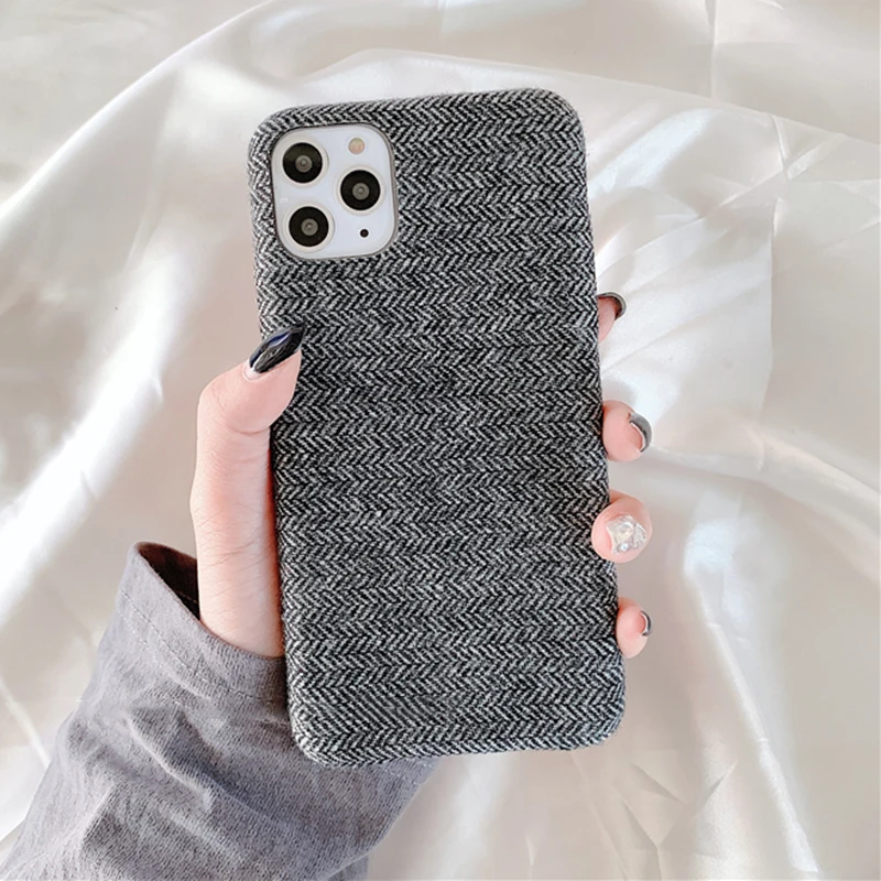 Роскошный lovecom сетчатый холщовый чехол для телефона для iPhone 11 Pro Max XR XS Max 6 6S 7 8 Plus X мягкий однотонный чехол для задней панели телефона s - Цвет: c