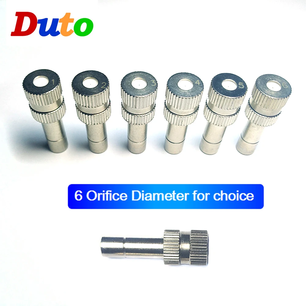 

Free shipping 5pcs High Quality Atomizing Misting Nozzle Spray Injector Atomization Head Mist Spraying System Nozzle quick Push