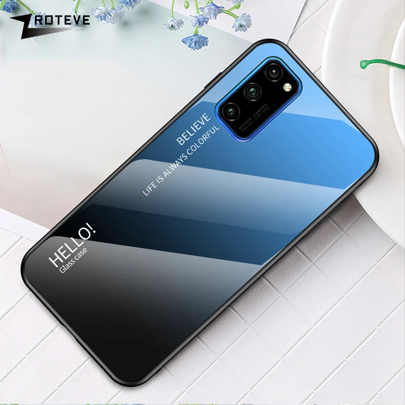 Чехол V30 Zroteve роскошное Силиконовое стекло чехол для Huawei Honor View 30 Pro цветное