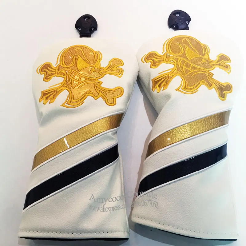 3 5 headcover Новинка, унисекс, головной убор водителя для гольфа, желтый череп, высокое качество, головной убор для гольфа, 135 дерево, головной убор для клюшек водителя, Cooyute - Цвет: 3 5 headcover