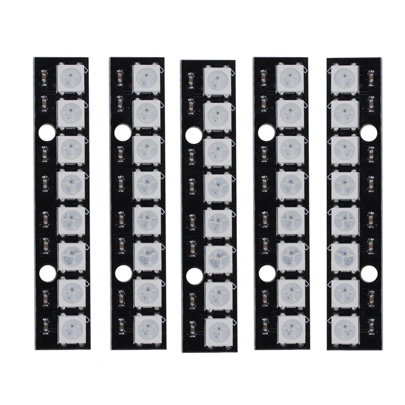 5 шт. 8 битный WS2812 5050 RGB светодиодный Встроенный полноцветный фонарь макетная