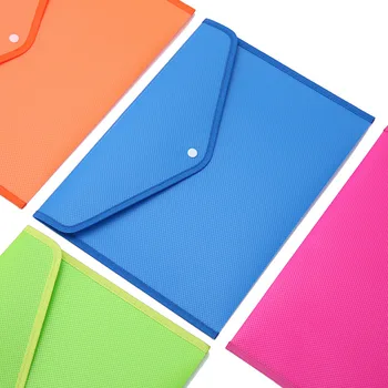 

File Holder Transparent Stud A4 Folder Plastic Large-Volume Report File Bag for Student Test Paper File Bag