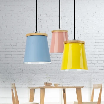 

Japanese Simple Restaurant Lobby Toggery Wooden Aluminum Art Pendant Lights Designer Model Houses Single Head Small Hanging Lamp
