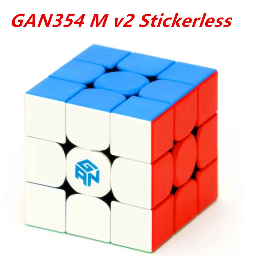 Cuber Speed Gan 354 M V2 без наклеек 3x3 скоростной куб GANs 3x3x3 Магнитный GAN354 куб|Головоломки| |