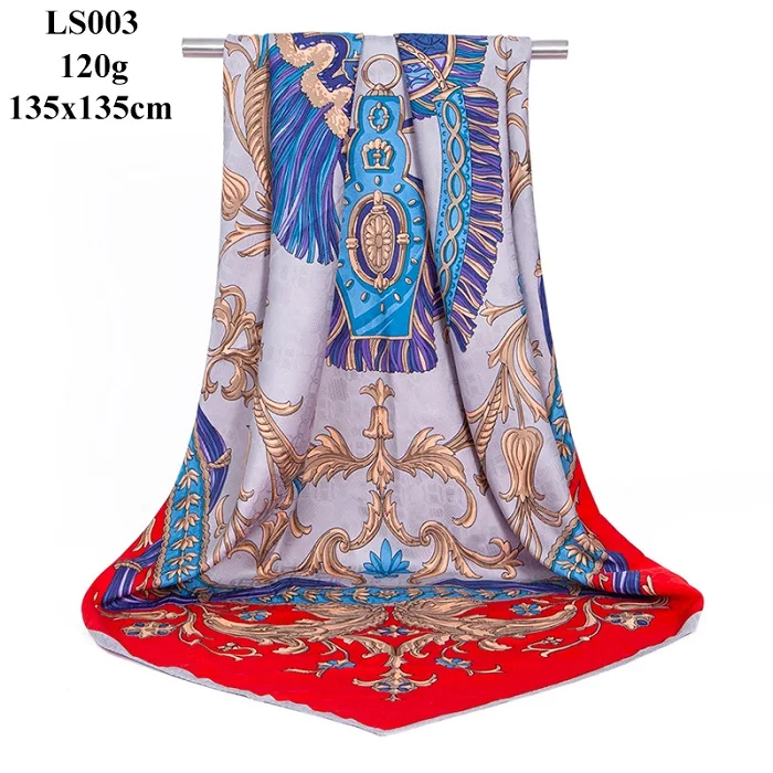 Портной Смит большой квадратный размер шарф женский модный дизайнерский большой размер шейный шарф осень зима хиджаб шаль шарфы для женщин - Цвет: LS003 women scarf