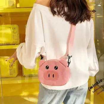 

Women Bag Small Handbag Shoulder Tote Satchel Ladies Pig Messenger Cross Body Canvas Bag Student Multi Pocket Shoulder Bag#20