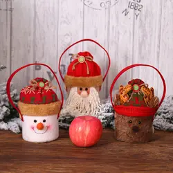 Ручной Снеговик Санта Клаус рождественское яблоко сумки подарочные наборы конфет для праздничной вечеринки Новый год Рождество ужин