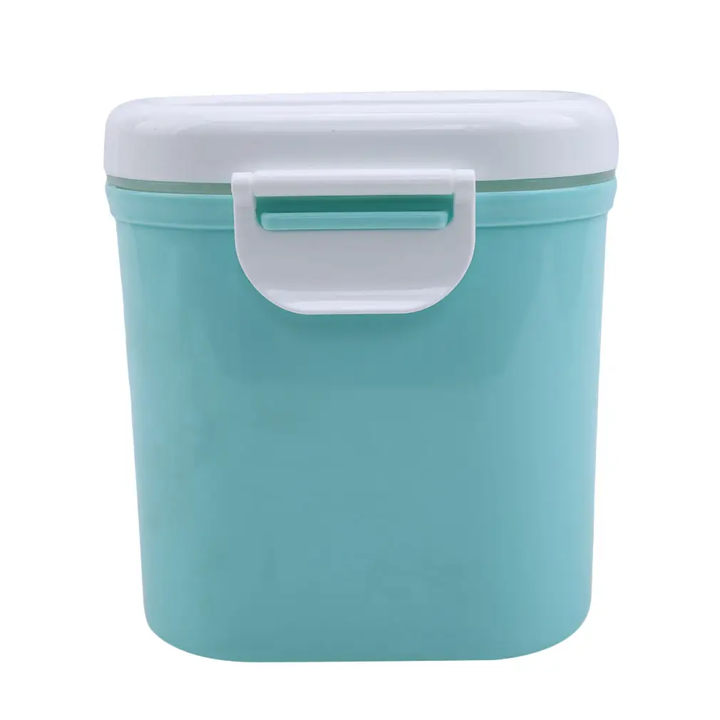 green large Детская формула для хранения молока для младенцев, портативный дозатор для молочного порошка, контейнер для хранения еды, коробка для кормления детей, коробка для еды PP - Цвет: green large