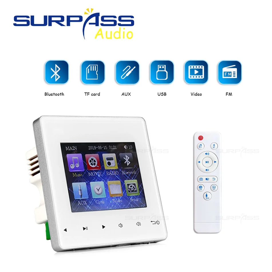 

Bluetooth Smart Control Music System Ceiling Speaker Modules Home Audio System Digital Stereo Amplifier In Wall Waterproof
