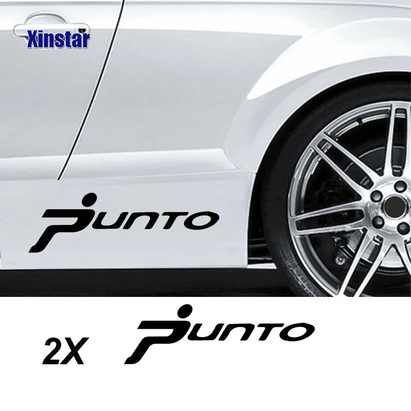 2PCS Car Door Side Sticker For Fiat punto p Auto Sport Styling Decal Vinyl  Film Automobile Car Tuning Accessories - AliExpress