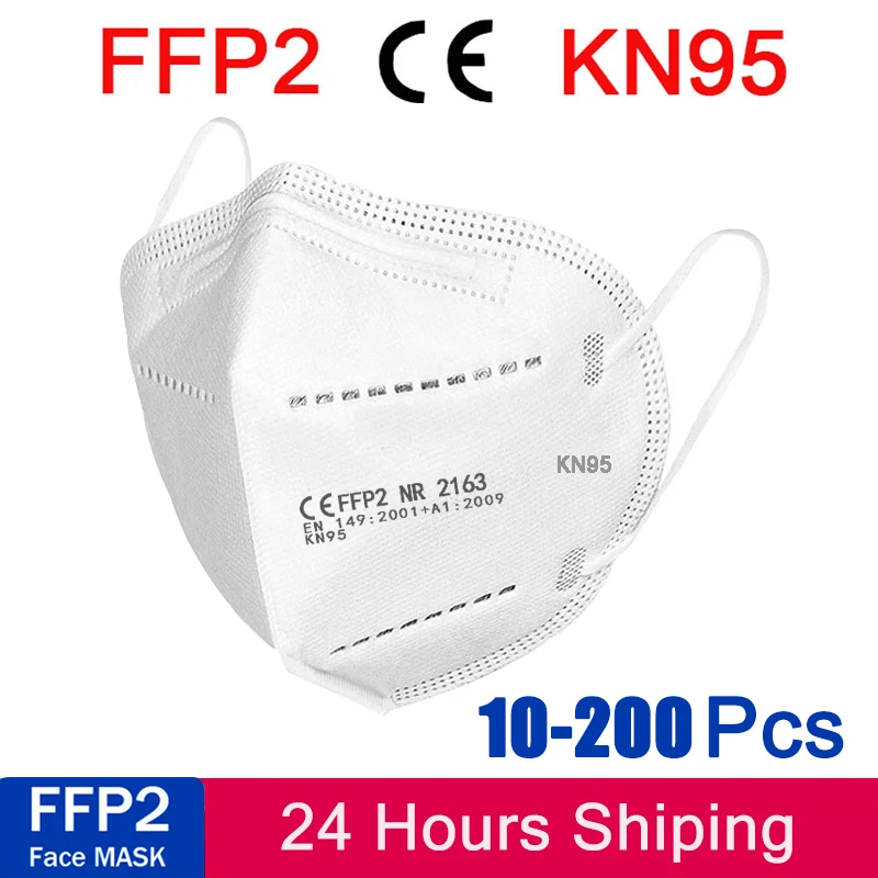 Маска Защитная KN95 с 5-слойным фильтром PM2.5 10-200 шт. | Безопасность и защита