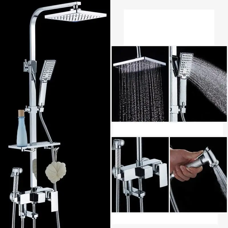 Черный Dusche Duschset Piscina Preto Regadera De Dusch система Choveiro панель Ducha Chuveiro Do Banheiro Душевая система для ванной комнаты - Color: MODEL I