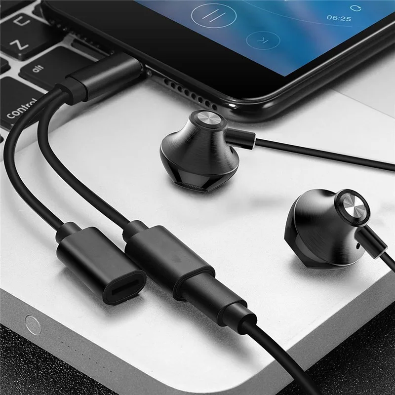 Звонок + зарядное устройство 2 в 1 8pin наушники аудио адаптер для iPhone 7/8/X