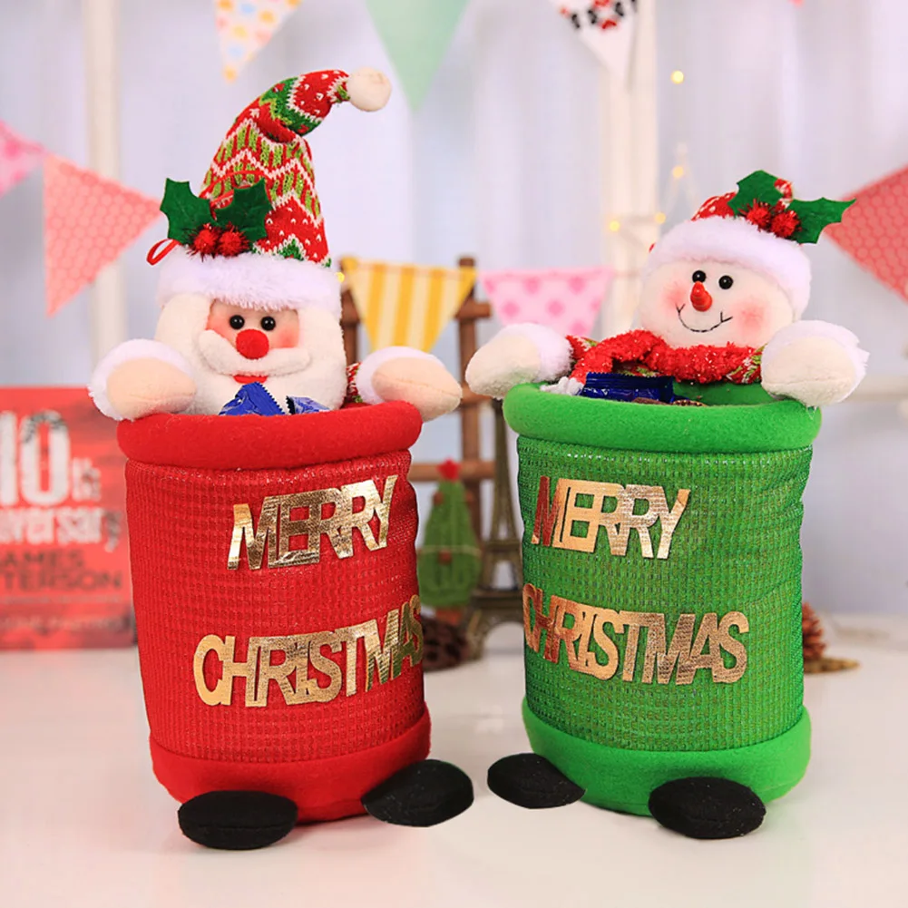 

Santa Claus Storage Bag Candy Bag Sundries Storage Bag Mall Holiday Layout Gift Christmas Tree Pendant