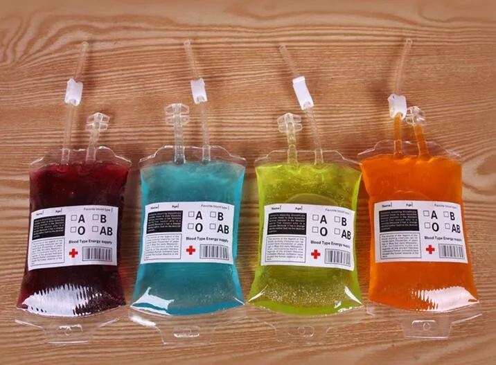 New Arrival Blood Energy Drink Bag Halloween Pouch Props Dracula Cosplay Gadget Reusable Trendy Event Party | Дом и сад