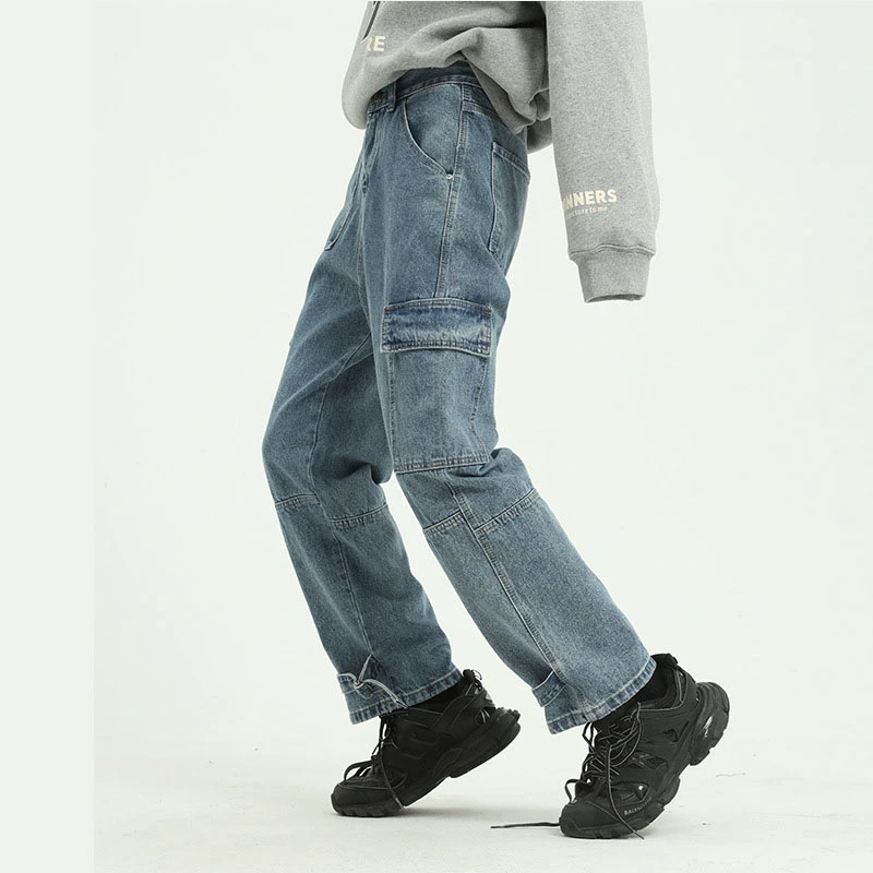 mens multi pocket jeans