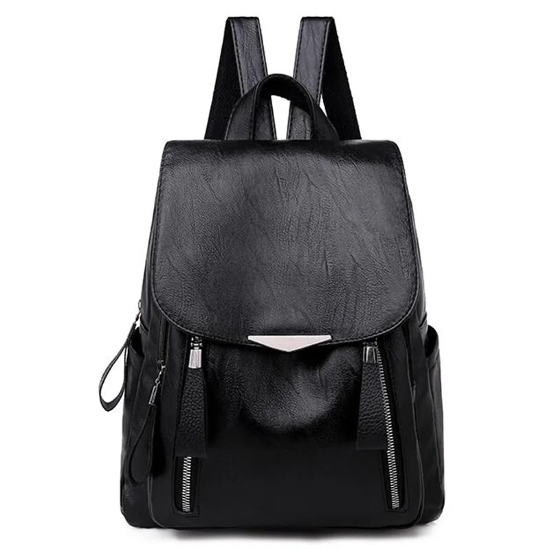 

Fashion Soft Leather Korean Version Of Personality Leisure Travel Small Backpack Leather Backpack Women'S Shoulder Bag
