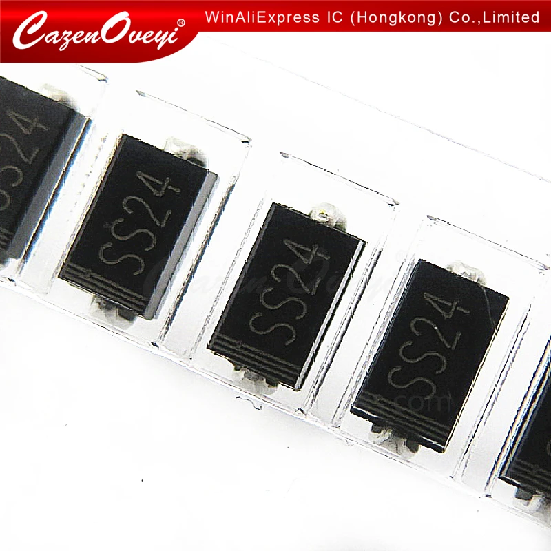 

100 шт./партия, Диод Шоттки SS24 2A 40V SMA SR240 DO-214AC SMD