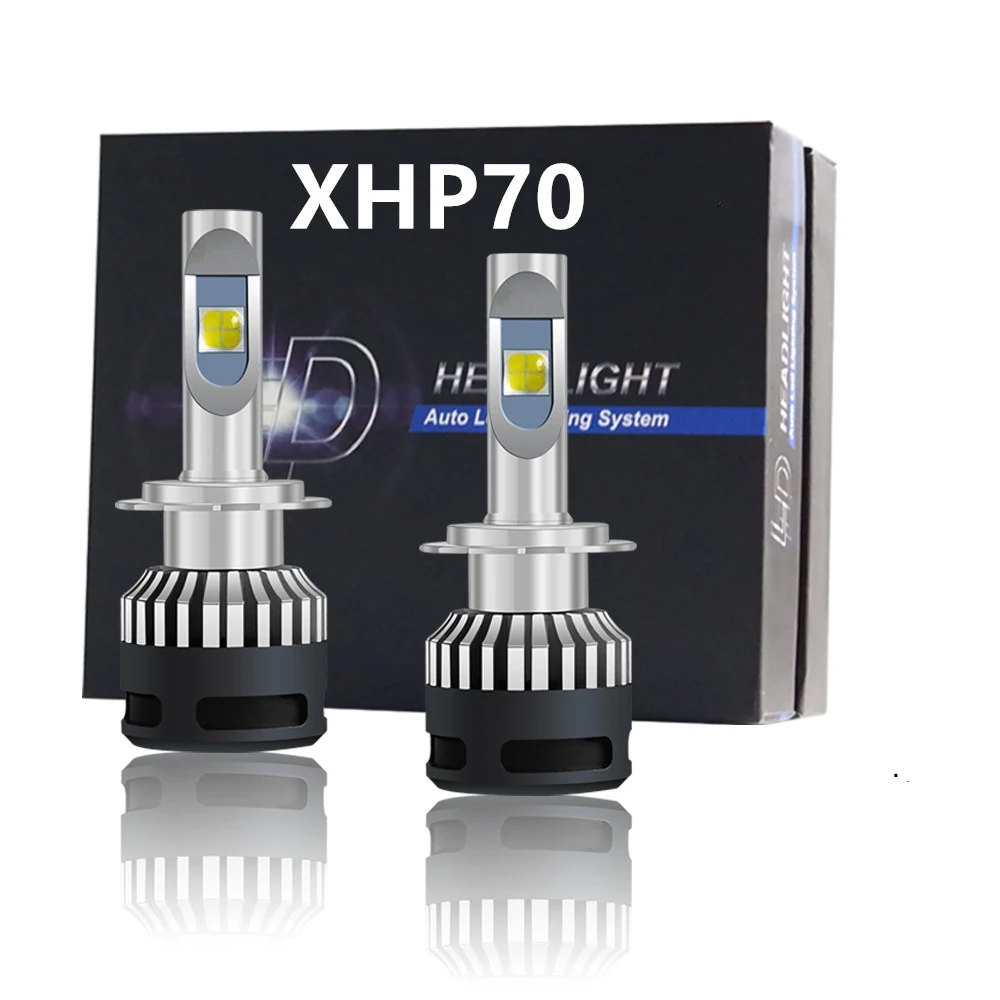 Светодиодные лампы для автомобильных фар XHP70 H7 H4 H11 D2S D1S HB4 HB3 6000 лм | Автомобили и