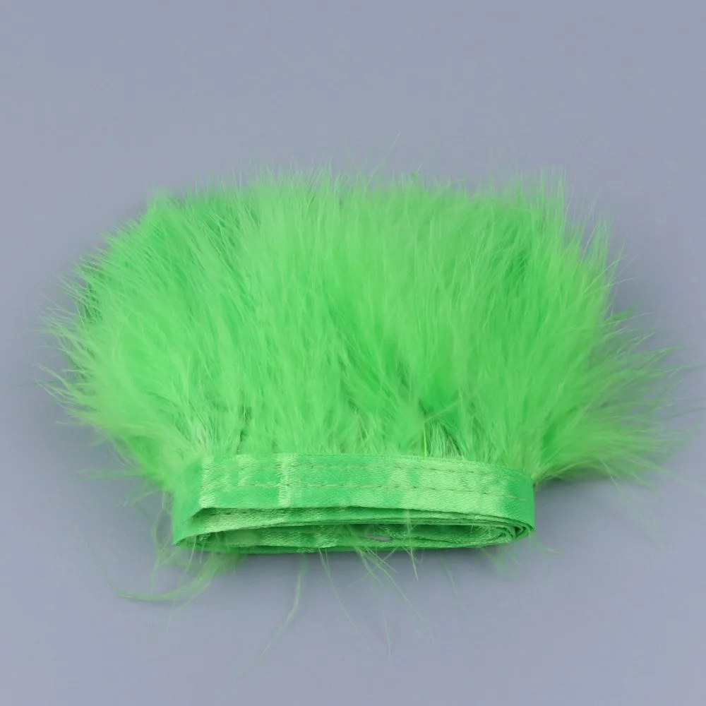 HB0401010 8-10cm apple green marabou feather fringe 1