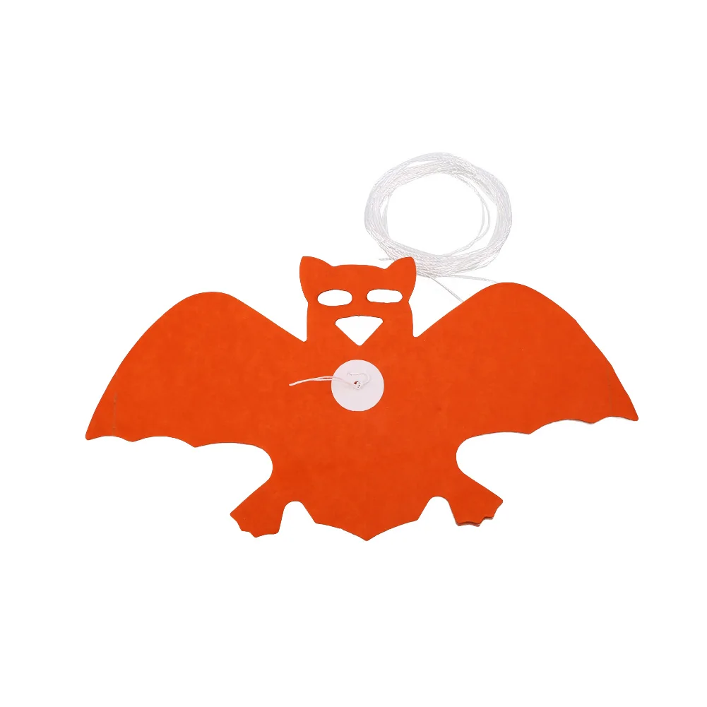 black yellow bat Страшный страшный Хэллоуин Тыква паук призрак бумага Гирлянда Prop Вечерние - Цвет: black yellow bat