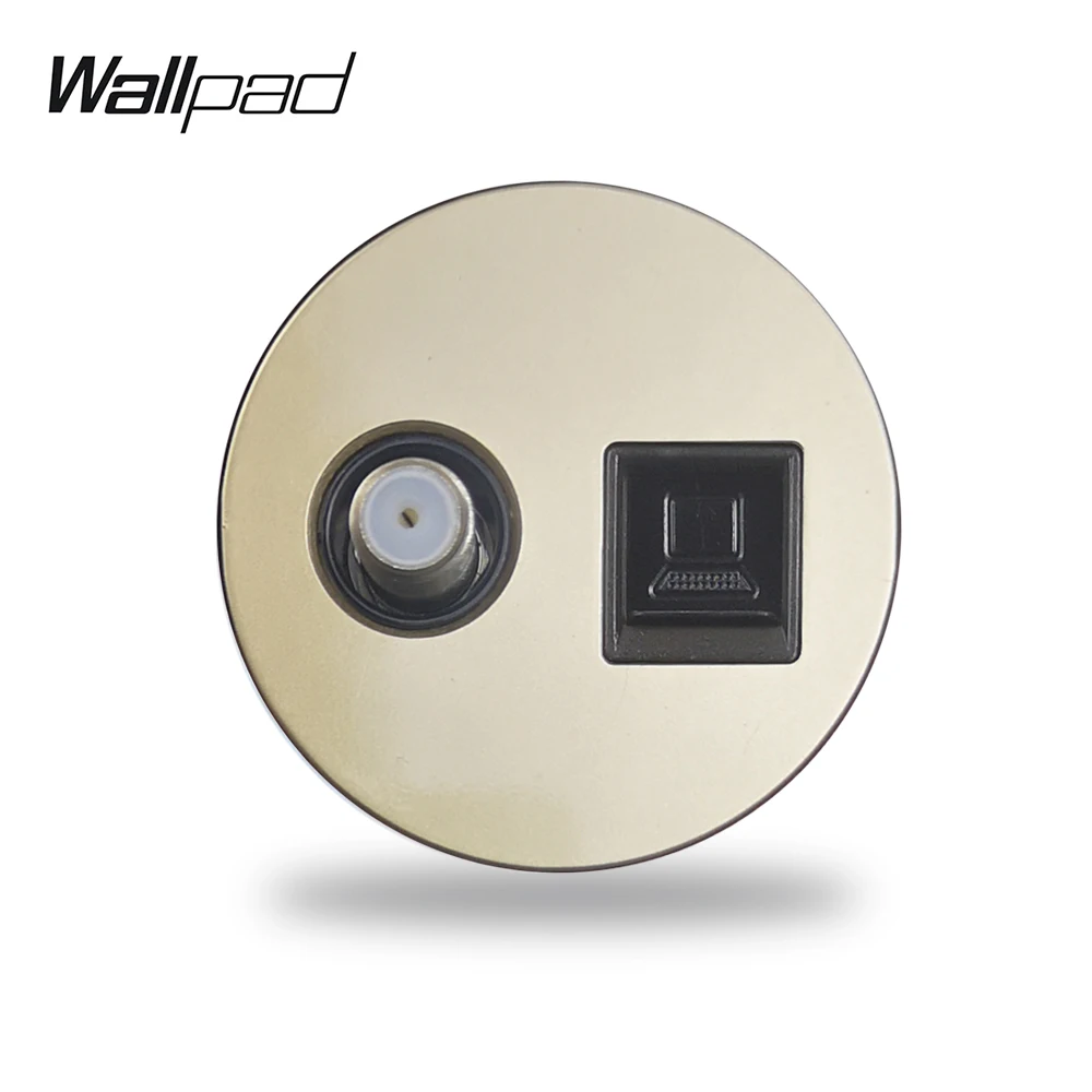 Wallpad L6 5 цветов спутниковая розетка для телевидения CAT5E CAT6 RJ45 Интернет компьютер