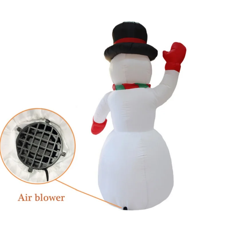 Снеговик Рождественский надувной фонарь для наружных вечерние украшения дома Рождественские воздуходувки вечерние световые
