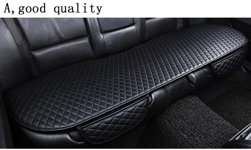Абсолютно новые легкие в очистке не перемещающиеся подушки для автомобильных сидений, универсальные водонепроницаемые чехлы для сидений из искусственной кожи, подходят для большинства автомобилей - Название цвета: Black rear