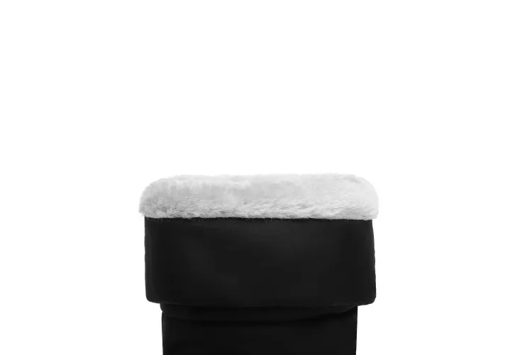NASBAVI new Big size 35-43 New warm plush snow boots women platform boots solid color round head mid-calf snowflake crystal boot