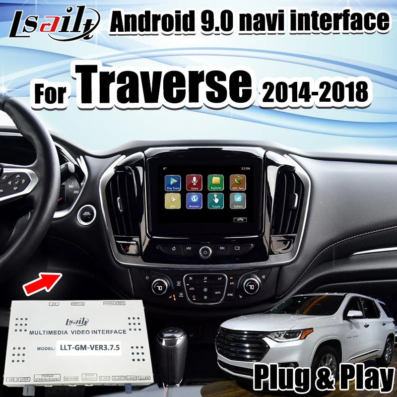 Видеоинтерфейс Lsailt CarPlay для Chevrolet подача 2014-2019 года с системой MyLink Android auto YouTube Waze |