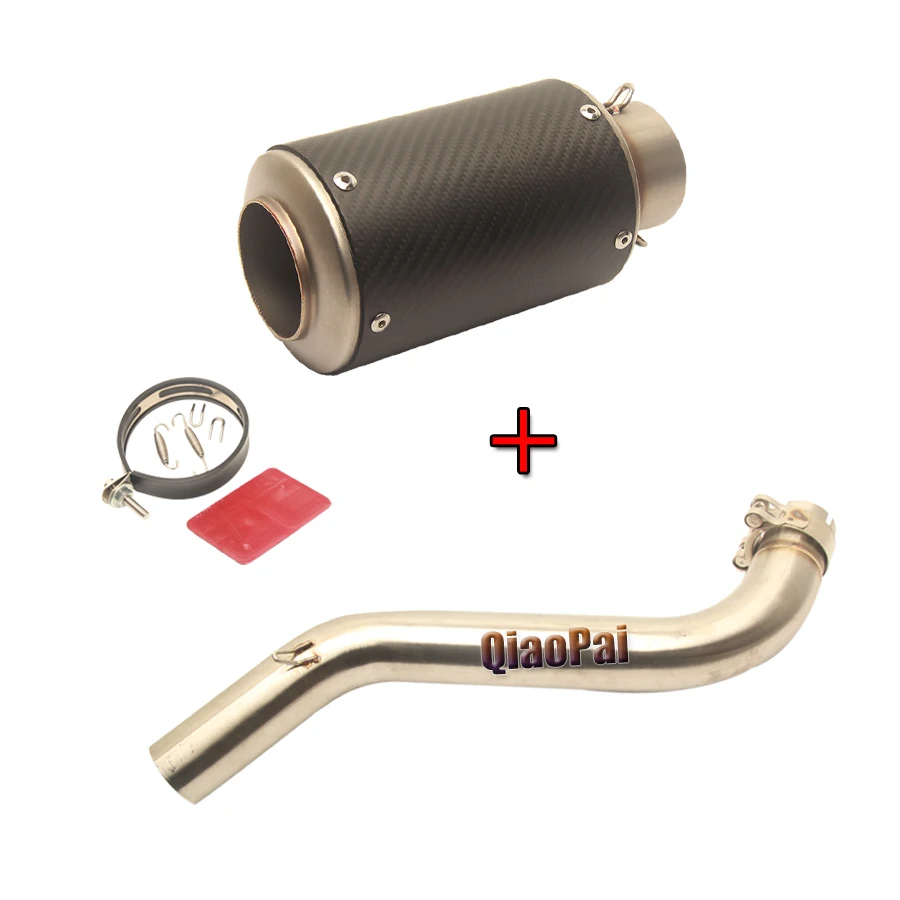 Carbon fibre exhaust Выхлопная система из углеродного волокна для мотоцикла, Соединительная труба без DBkiller 51 Escape глушитель для Benelli 600 Benelli600 BN600 BJ600 - Цвет: Carbon fibre exhaust