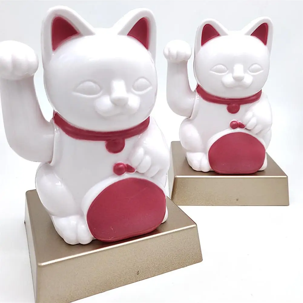 Солнечная Автомобильная кукла Lucky Cat, украшение для интерьера автомобиля, забавный подарок, качающаяся на солнечной батарее кукла, украшение, ABS Танцующая качающаяся голова, автомобильные аксессуары