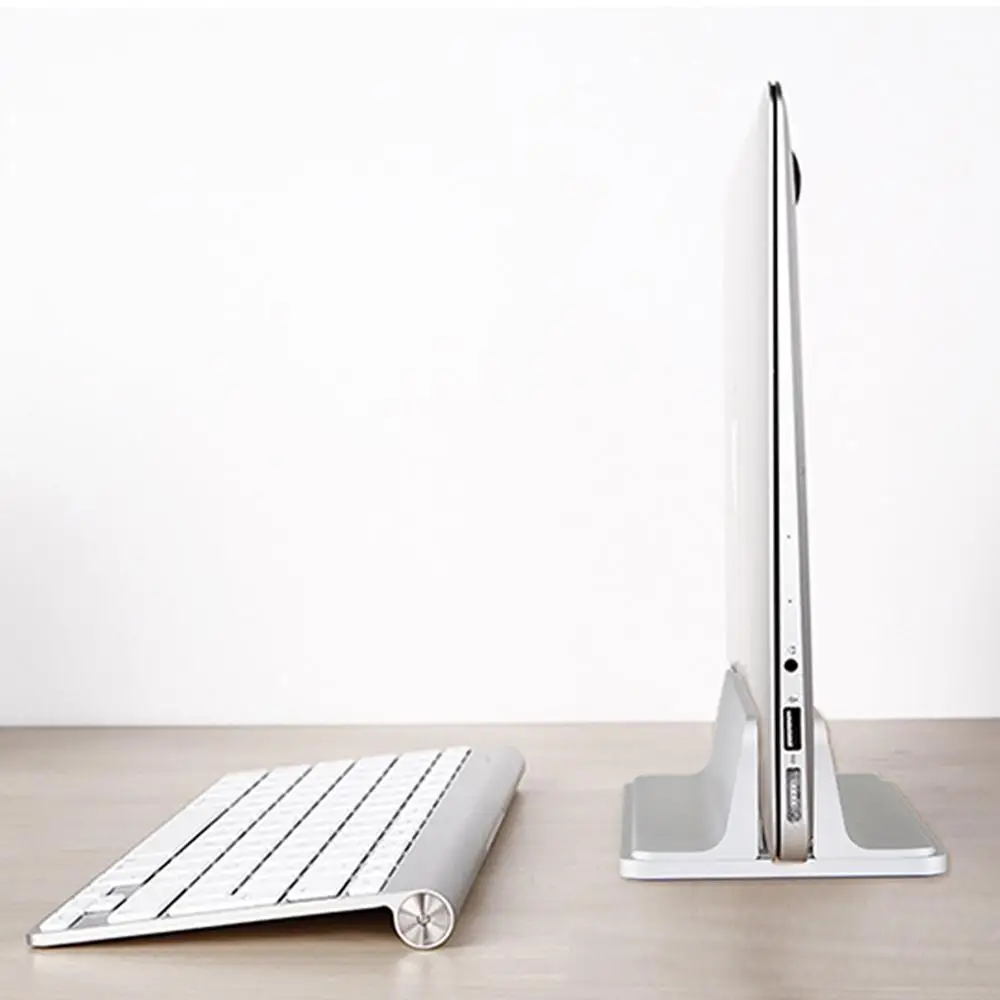 Вертикальная подставка для ноутбука док-станция для Macbook Air Pro 13 15 настольная алюминиевая подставка с регулируемой шириной для поверхности Chromebook Dock