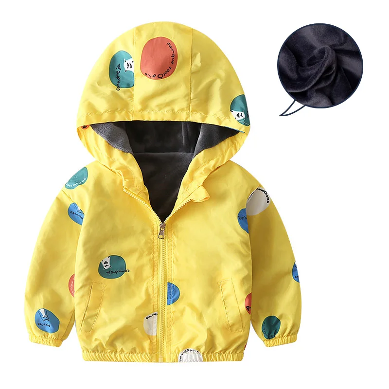 Осенне-зимняя флисовая Детская куртка для мальчиков; пальто с динозавром; куртки для маленьких мальчиков; пальто для детей; Водонепроницаемая ветровка; одежда для малышей - Цвет: B1 Baby Boy Jacket