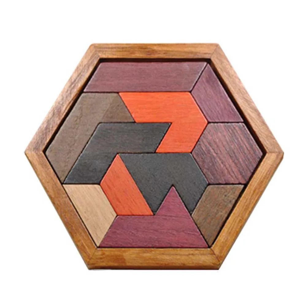 Новая Деревянный IQ игра головоломка умный Tangram головоломка ребенок обучающая игрушка