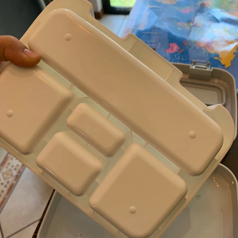 Ланч-бокс, портативный, несколько сеток, Bento box, школьная, Студенческая, детская посуда, портативный контейнер для хранения еды, герметичный, для пикника