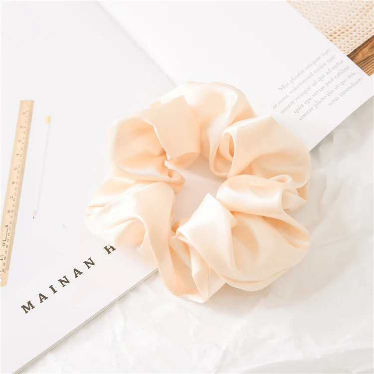 bride headband Women Satin Scrunchie Silk Hair Tie Elastic Hair Band Ponytail Holder Hair Rope Rings New Christmas Hair Accessories Wholesale claw hair clips Hair Accessories