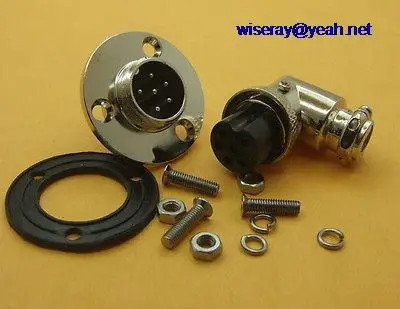 

DHL/EMS 20pcs set 16mm GX16 6-Pin Aviation plug Right Angle Disc flange XLR Radio Panel mount-A7