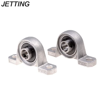

JETTING 2Pcs High Quality Zinc Alloy Diameter 10mm Bore Ball Bearing Pillow Block Mounted Support KP000