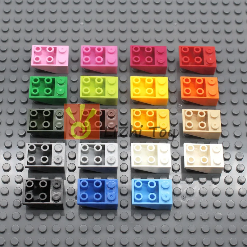 MOC склон Кирпич 2*3 инвертированный 3747 DIY просвечивающие блочные кирпичи