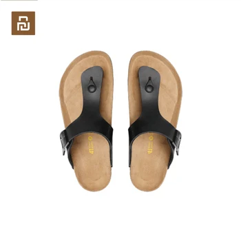 

Youpin Aishoes men Classic pinch cork Sand drag Comfortable Summer Slippers Anti-slip Beach Sand Flat Heel Sandals home