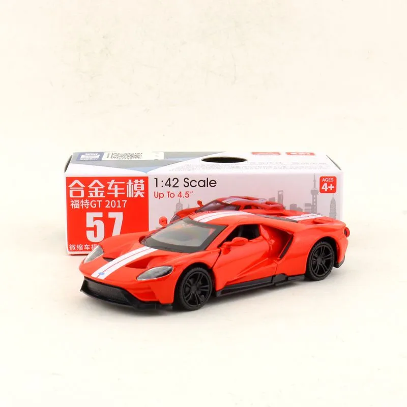 CAIPO 1:42 Scale 2017 Ford GT Alloy Pull-back car Diecast Metal Model Car For Collection Friend Children Gift