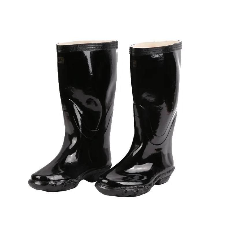 

Tianjin Snow Thick Anti-slip Oil-Resistant Wear-Resistant Black And White with Pattern Rubber Boots Rubber Sole gong kuang xue B