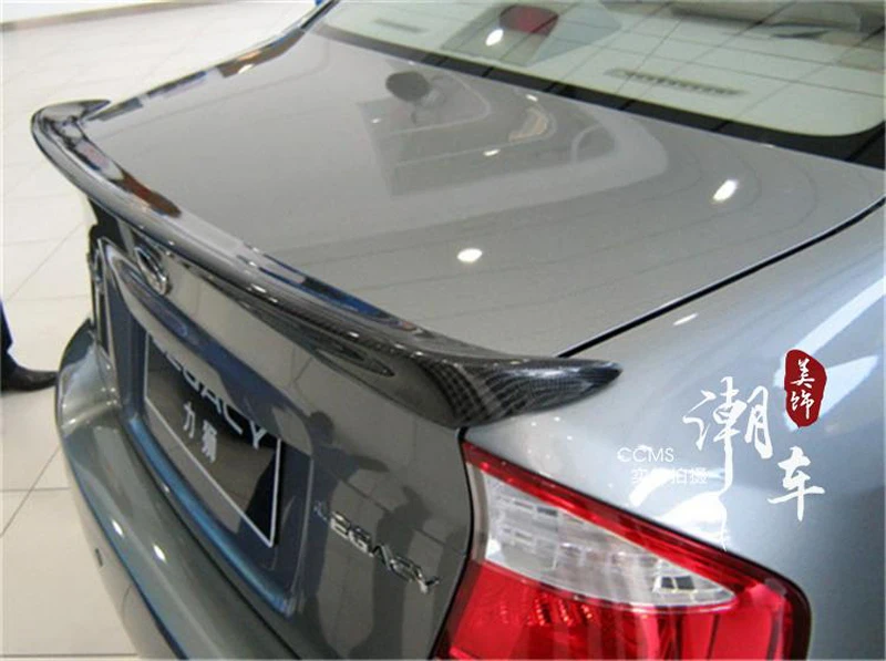 Для Subaru Legacy спойлер 2004 2005 2006 2007 2008 углеродного волокна задний спойлер крыло багажника для губ, обувь для езды на стайлинга автомобилей