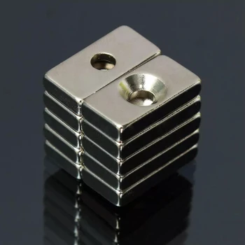 

10pcs N35 Rectangular magnet f 20x10x4 mm hole 4 mm Super Strong Neodymium magnet 20*10*4 mm NdFeB magnet 20 x 10 x 4
