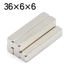 2/5/10/20 Pcs 36x6x6 Block NdFeB Neodymium Magnet N35 Super Powerful imanes Permanent Magnetic